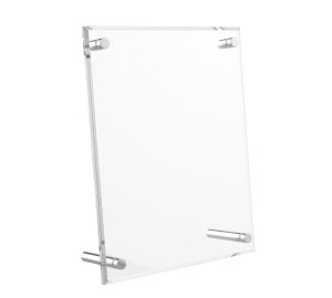 Euro-Style Easel Sign Holder with Decorative Metal Post Base - 5" x 7"