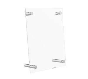 Euro-Style Easel Sign Holder with Decorative Metal Post Base - 4" x 6"