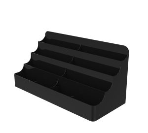 8 Pocket Business Card Holder – Black Finish (Countertop Display)