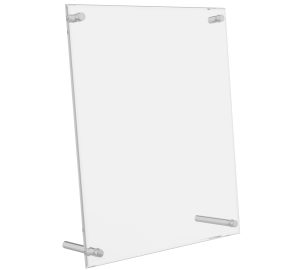 Euro-Style Easel Sign Holder with Decorative Metal Post Base - 8.5" x 11"