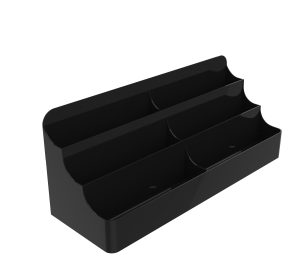 6 Pocket Business Card Holder – Black Finish (Countertop Display)