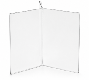6 Sided Table Tent Desktop Ad or Menu Holder - 5" x 7" Countertop Display