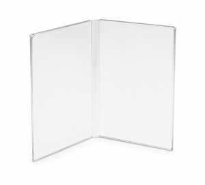 Fixed Open Book-Style Desktop Sign Holder - 4" x 6"