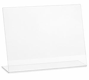 Slant Back Sign Holder – 11" × 8.5" Countertop Display