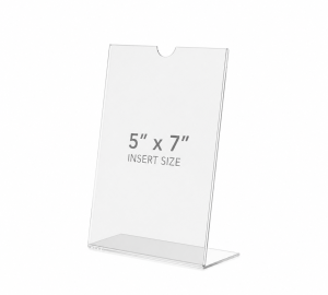 Slant Back Sign Holder Sealed 3 Sides – 5” x 7”