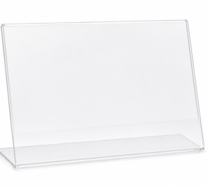 Slant Back Sign Holder – 5" × 3" Countertop Display