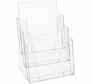 3-Tier 8.5" Brochure Holder – Countertop Display