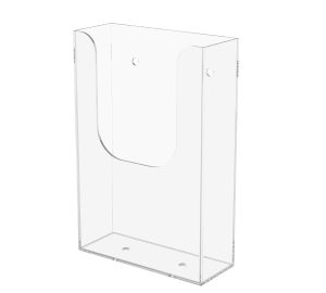 Premium 4" Trifold Brochure Holder – Heavy-Duty Wall-Mount Display